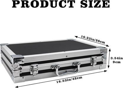 Large Cash Box with Money Tray, Lockable Money Box for Cash, Large Cash Organizer with 5 Compartment Spring-loaded Cash Trays and 4 Coin Trays