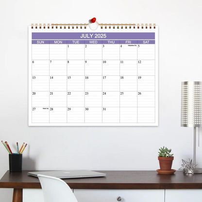 2025-2026 Calendar- Wall Calendar 2025-2026 Runs from July 2025 to December 2026-18 Months Calendar with Thick Paper for Planning and Organizing for Home or Office, 8.5 x 11 Inches, Purple