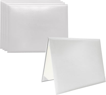5 PCS Smooth Diploma Certificate Cover 8 1/2" x 11" White