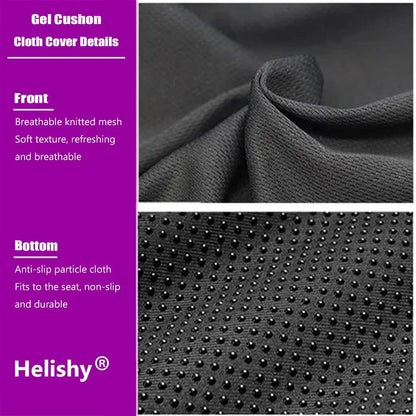 Gel Seat Cushion, Egg Seat Cushion for Tailbone, Back, Sciatica Pain Relief - Gel Enhanced Chair Pads with Non-Slip Cover for Office Home Chair Car Seat Wheelchair (Extra Thick, Violet)