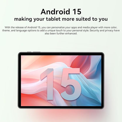 Tablet 11 inch Android 15 Tablets | Octa-core | 12GB RAM+128GB ROM | 8000mAh Tablet with Keyboard | Mouse | Case | Dual Band WiFi | BT 5.0 | GPS | 13 MP Dual Camera (Black with Keyboard)