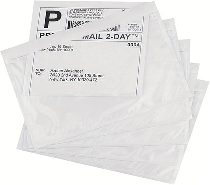 1000 Pcs-7.5x5.5 Packing List Mailing Envelopes: 7.5x5.5in (14x19cm), 1000 Pcs. Clear Adhesive Shipping Label Sleeves for Small Businesses