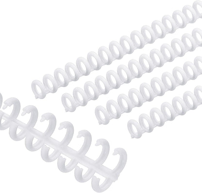 PATIKIL 8.5mm(0.3") Spiral Binder Ring,10 Pcs 30 Rings 25 Sheet Capacity Comb Binding Spines for Binding Paper Sheets Notebook Calendar Picture Album, White