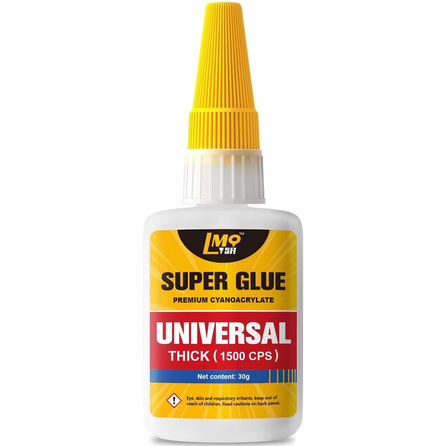 Super Glue Thick CA Glue Clear 30 Gram, Heavy Duty Superglue Instant Cyanoacrylate Adhesive for Plastic Ceramic Leather Metal Glass Wood Pla Shoe Sole Repair, Strong Oily Liquid Bonding