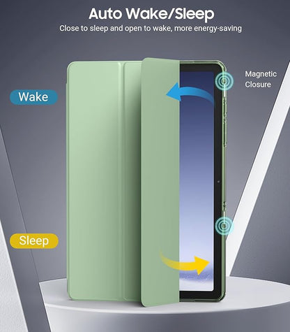 TiMOVO Case for Samsung Galaxy Tab A9+/A9 Plus 11" 2023, Slim Soft TPU Translucent Frosted Back Protective Cover for Galaxy Tab A9+ Tablet SM-X210/X216/X218, Auto Wake/Sleep, Green