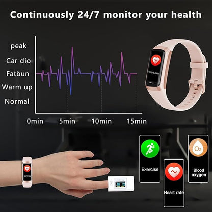 Fitness Tracker with Heart Rate/Blood Oxygen/Sleep Monitor, 20+ Sports Modes Smart Watches for Women/Men, Activity & Step Tracker Smart Watch for Android/iOS Phones