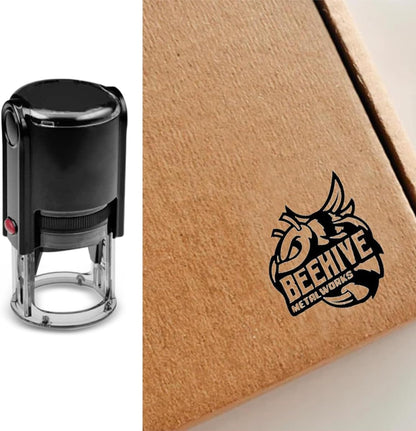 Custom Logo Stamp Personalized Image Self Inking Stamper Customized Business Logo Text Stamps-4 Different Sizes-5 Ink Color Options