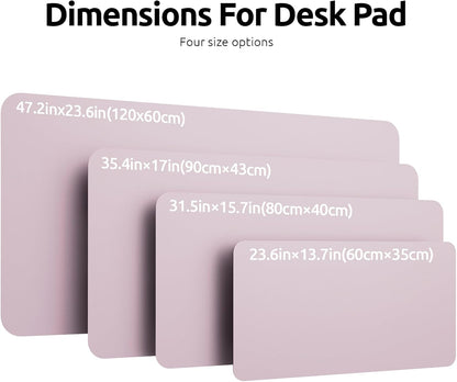 YSAGi Leather Desk Pad Protector, Office Desk Mat, Large Mouse Pad, Non-Slip PU Leather Desk Blotter, Laptop Desk Pad, Waterproof Desk Writing Pad for Office and Home(Grayish Lavender, 47.2" x 23.6")