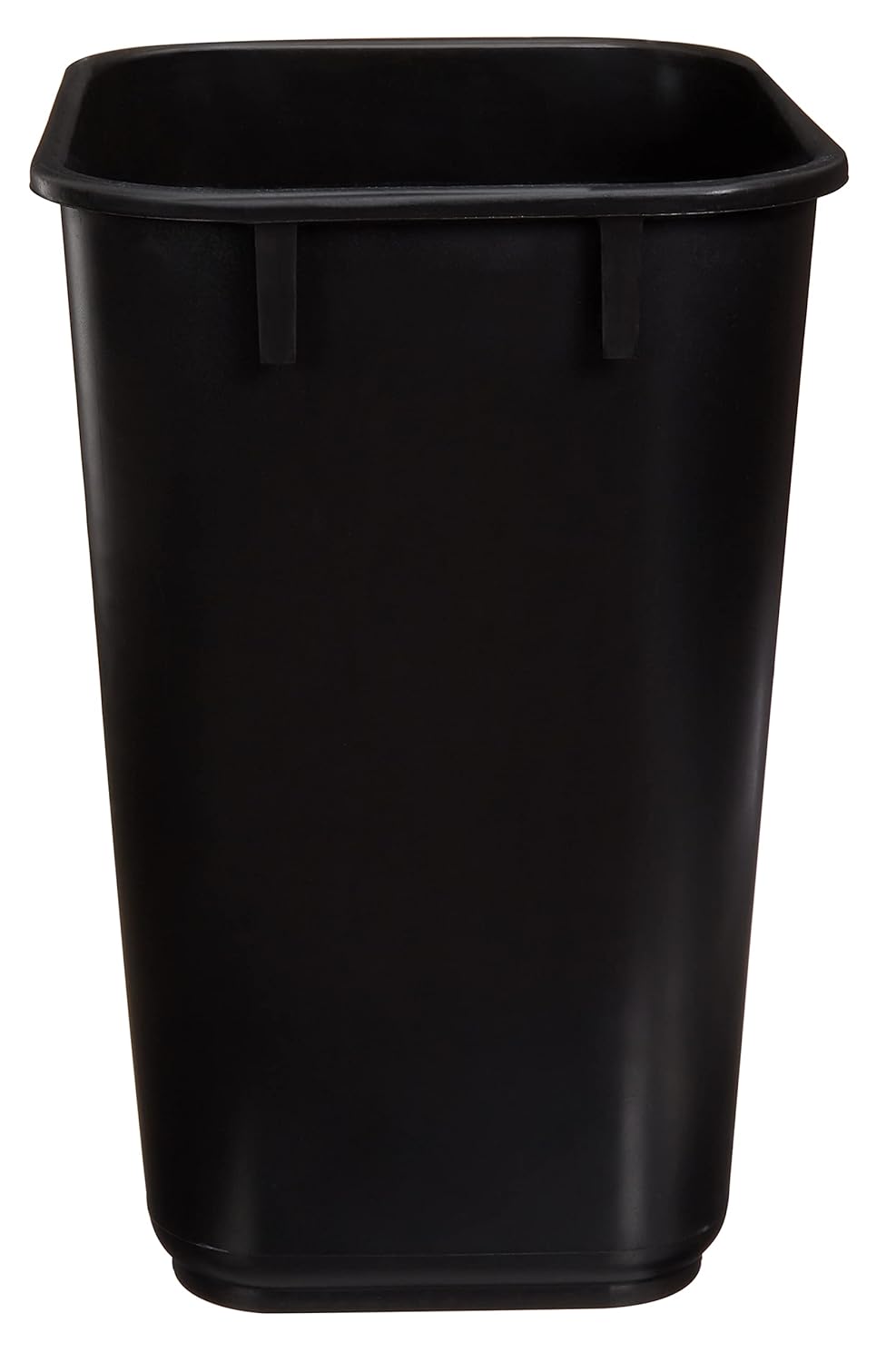 Amazon Basics Small Trash Can, Rectangular Commercial Office Wastebasket, 3 Gallon (Pack Of 2), Black (Previously AmazonCommercial brand)