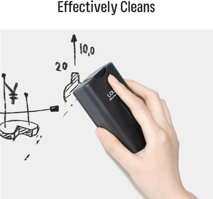 loukin All-in-One Magnetic Dry Erase Eraser, Patent Whiteboard Eraser with Whiteboard Cleaner, Ideal for Classroom, Home and Office Use, 2 Markers Included