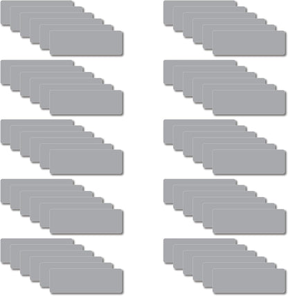 Magnetic Dry Erase Magnets Labels 3x1 inches, Reusable Name Tags, Organizing Schedules in Office/Classroom. Work on Fridge/White Board (Grey 60Pcs)