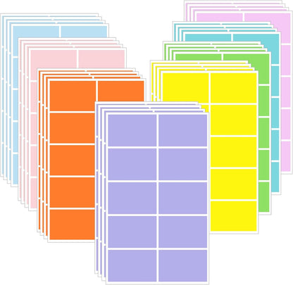STARLIBOO Colored Labels Stickers, 3 x 2 Inch Rectangular Moving Labels for Boxes, 8 Colors Large Moving Stickers- 320 Pack