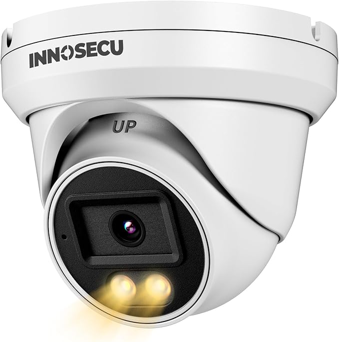 8MP Security PoE Camera Outdoor, 4K IP Dome Surveillance Camera, Smart Dual Light Color Night Vision, 2.8mm Lens Wide Angle 110°, Built-in Mic/Audio, Human/Vehicle Detection, IND8BD93B