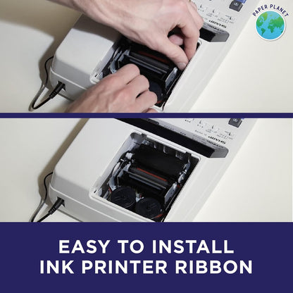 Red and Black Printing Calculator Ribbons Compatible with GR24 by Paper Planet | Replacement Adding Machine Ink Ribbon Compatible with Sharp EL 1197PIII Adding Machine | 6 Pack