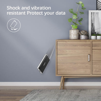 2TB Portable External SSD - Up to 540MB/s, USB 3.1 Type C Flash Drive External Solid State Drive, Portable SSD Type A to C Cable for PC/Laptop/Mac/Android/Linux