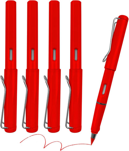 Everlasting Checking Pencils Red Erasable Pencils Correcting Pencils with Erasers for Checking Map Marking Coloring Tests Grading 4 Pack