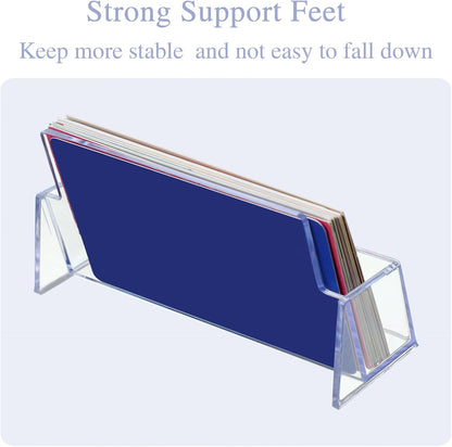 Thenshop 64 Pack Business Card Holder Desktop Business Card Stand Acrylic Holder Stand Clear Postcard Display for Home Office Desk Table(Standard Style)