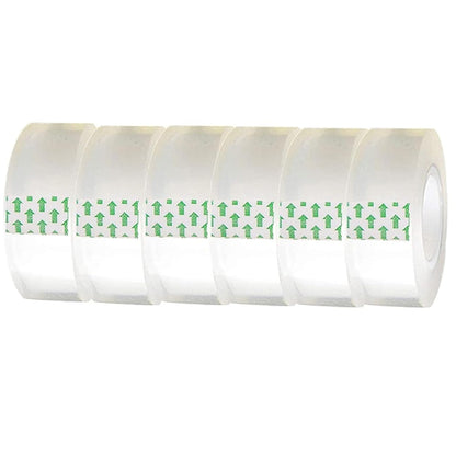 6 Pack Transparent Tape Clear Tape Refills Rolls Each Roll 3/4 x 1000 Inches, 1 inch Core, for Office, Home, School