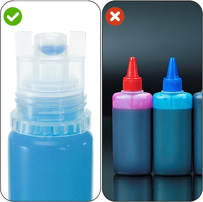 TOPZEA 24 PCS 70 ML Bottle Empty, 502 Ink Refill Bottles Universal Empty Ink Bottles with Leakproof Cap for Printers Tank, Easy to Refill