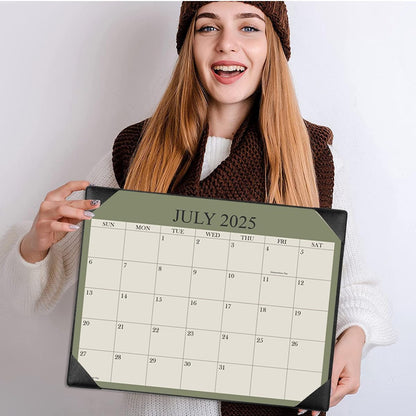 Desk Calendar 2025-2026 with Desktop Mat, 18 Month Small Desk Pad Calendar from July 2025 to December 2026, 8.5" x 11" Desk Pad Calendar 2025-2026 for Home, School Office, Black