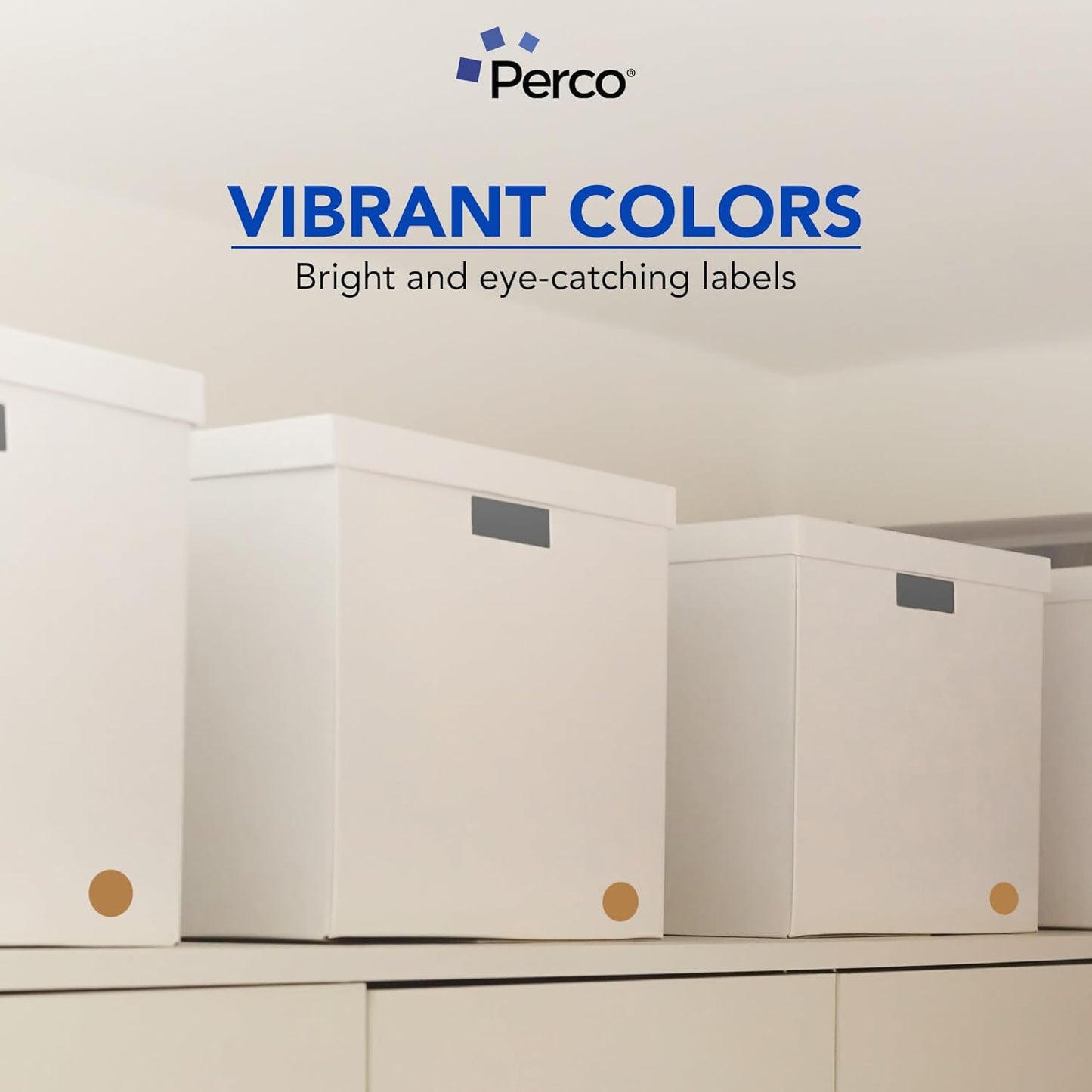 Perco Kraft Brown 1-Inch Round Circle Dot Sticker Labels - Multi-Roll Pack (3 Rolls, 1,000 Labels Each) - Permanent Adhesive, Natural, Cardboard-Like Surface - Perforated for Easy Use - Made in USA