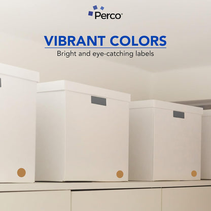 Perco Kraft Brown 1-Inch Round Circle Dot Sticker Labels - Multi-Roll Pack (3 Rolls, 1,000 Labels Each) - Permanent Adhesive, Natural, Cardboard-Like Surface - Perforated for Easy Use - Made in USA