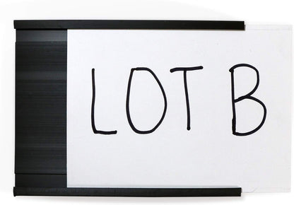 SmartSign (10-Pack) Magnetic C Channel Card Label Holders - 3" x 4" Metal Racks and Shelf Label Holders with Paper Inserts