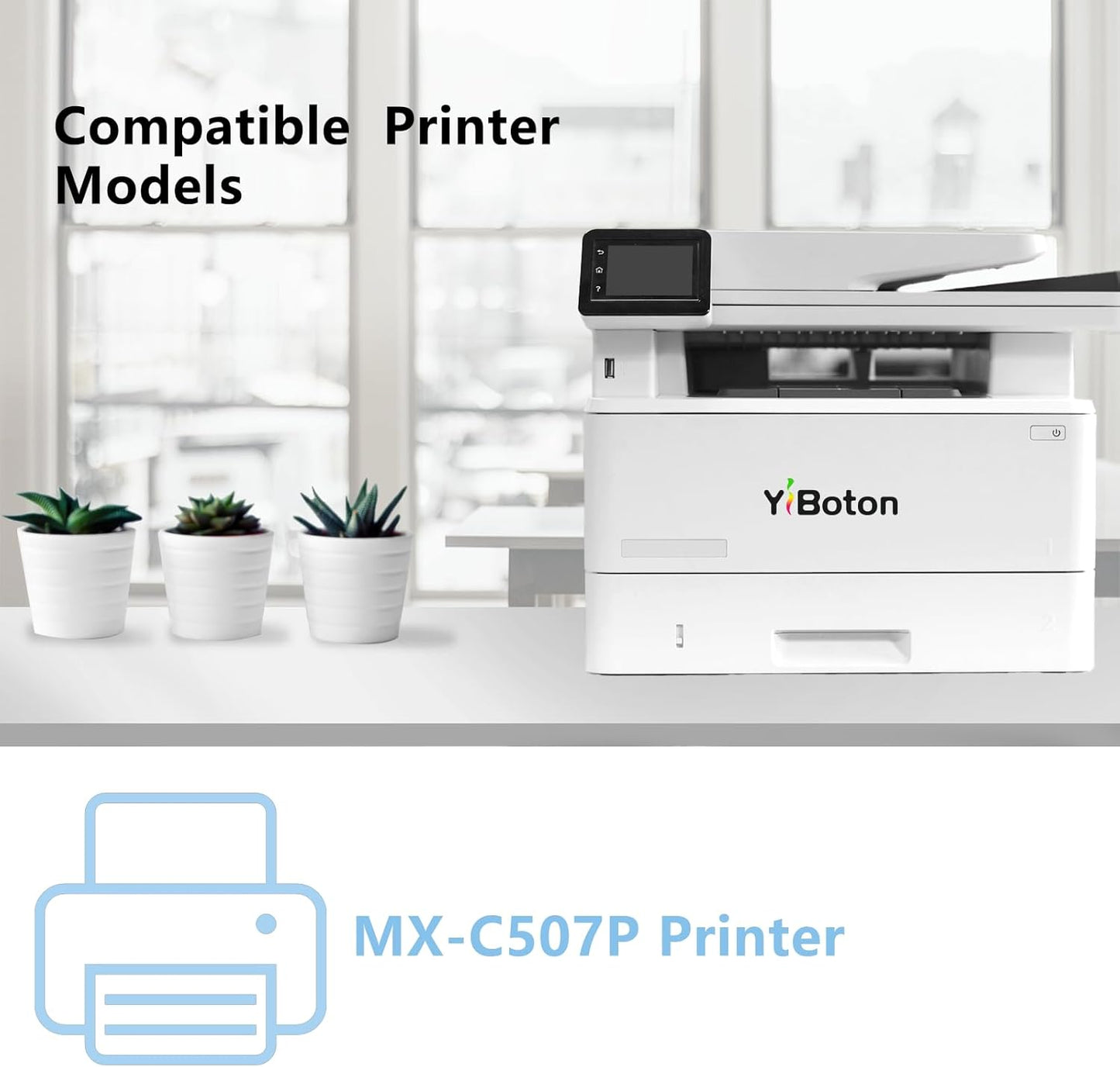 MX-C51T MX-C51TB Black Extra High Capacity Toner Cartridge Compatible with MX-C507P Printer (1 Pack)