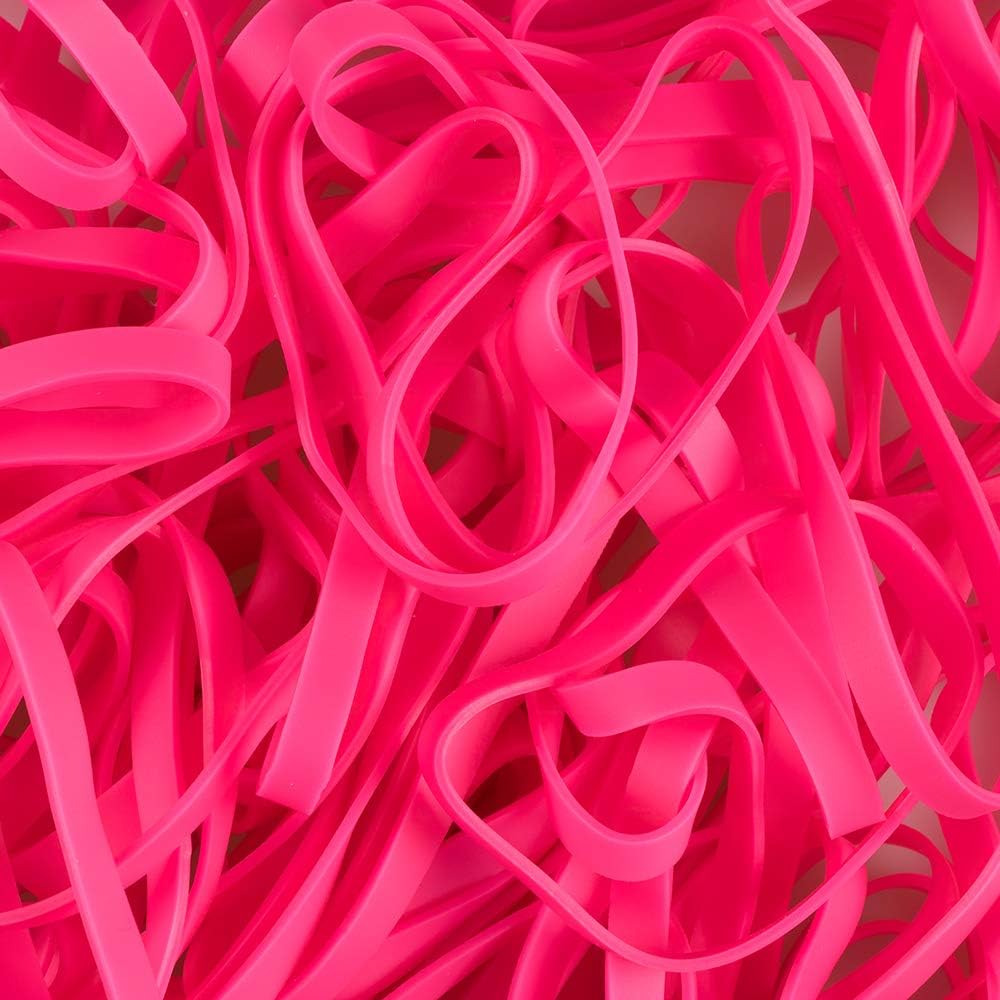 JAM PAPER Durable Rubber Bands - Size 64 - Pink Multi-Purpose Rubberbands - 100/Pack