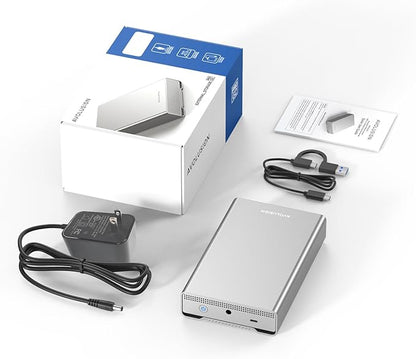 Avolusion PRO-G2 10TB USB 3.2 Gen 2 (10Gbps) USB-C External Hard Drive for Windows/MacOS (Silver)