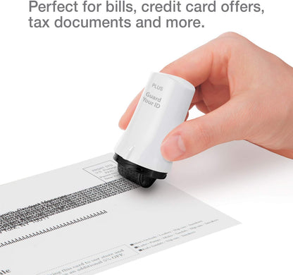 Guard Your ID Advanced 2.0 Roller Identity Privacy Stamp for Identity Theft Prevention and Security (Regular 3-Pack, White)