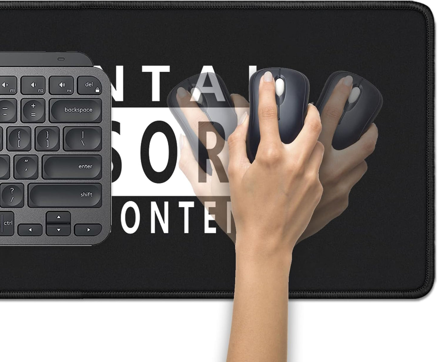 XL Extend Mouse Pad,Large Gaming Desk Pad Mouse Mat with Stitched Edges,Non-Slip Waterproof Rubber Base Mouse Mat for Office Computer Keyboard Laptop Home(27.5x11.8 in)