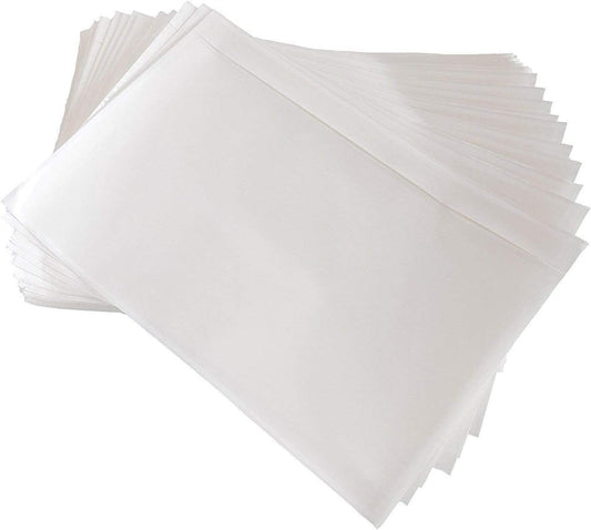7.5" x 5.5" Clear Adhesive Top Loading Packing List/Shipping Label Envelopes Pouches (500-Pack)
