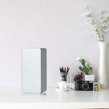 Silver Metal Cash Box - Single Row Currency Tray with Lid - Money Storage Organizer