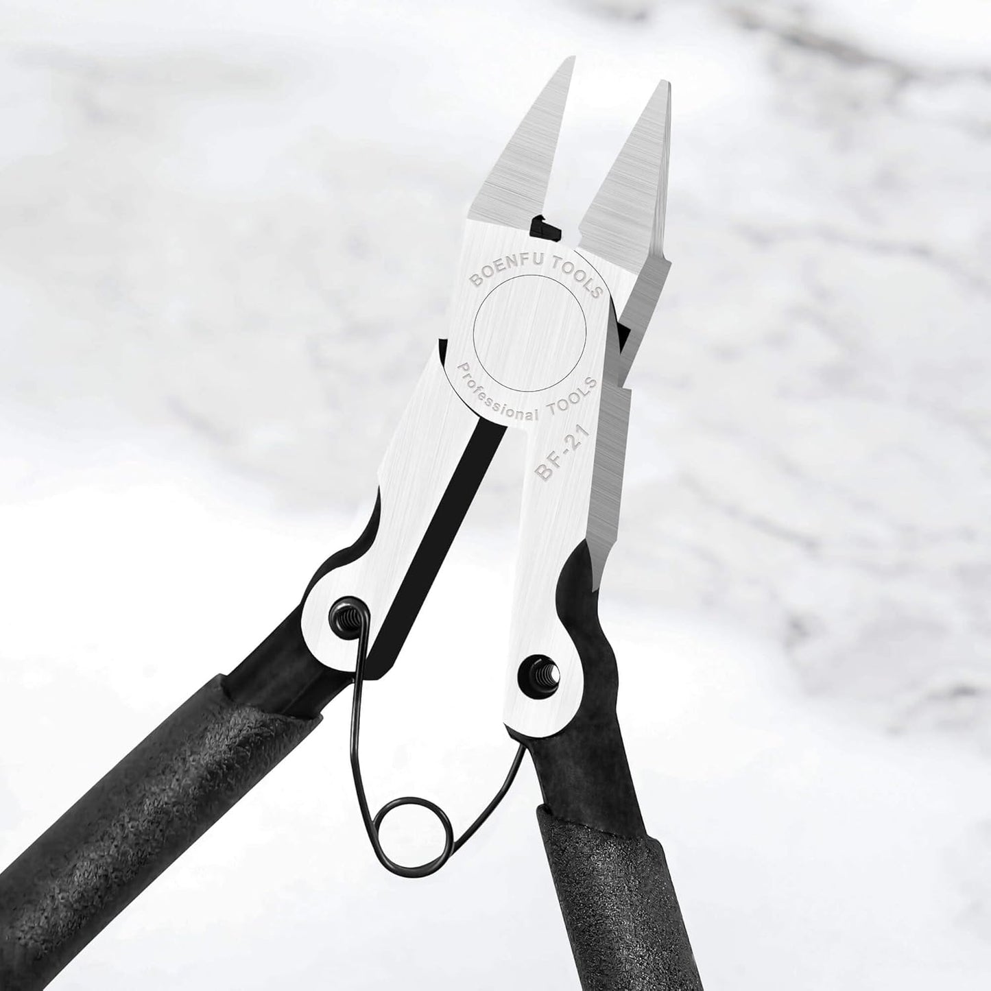 BOENFU 5 inch Precision Flush Cutters Multi-functional Wire Snips, Ideal for Model, Electronics, Sprue Cutting, and All Precision Cutting Tasks
