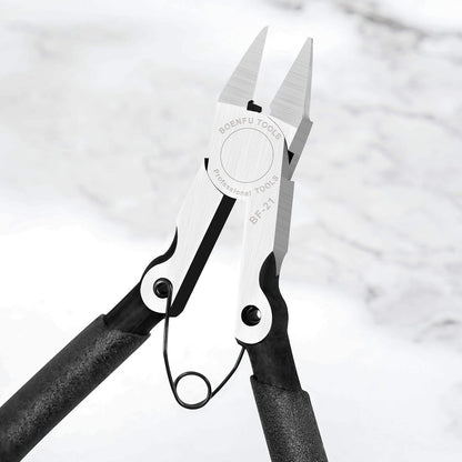 BOENFU 5 inch Precision Flush Cutters Multi-functional Wire Snips, Ideal for Model, Electronics, Sprue Cutting, and All Precision Cutting Tasks