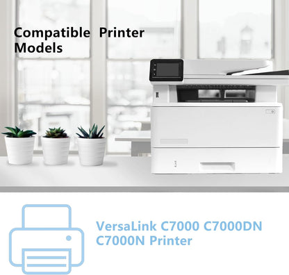 VersaLink C7000 High Capacity Toner Cartridges Replacement for Xerox 106R03757 106R03758 106R03759 106R03760 Toner Compatible for Xerox Versalink C7000 C7000DN Printer (Black Cyan Magenta Yellow)