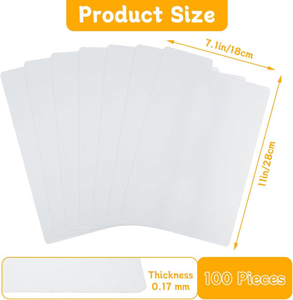 SHUESS 100 Pack Comic Book Dividers Plastic Dividers with Tabs White Frosted Card Separator for Comic Book Storage Boxes