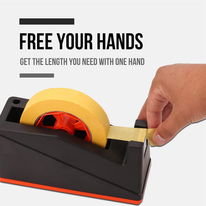 Lichamp 2 Pack Desktop Tape Dispenser Holder with Large 3 Inch Core for Masking, Heat Transfer Sublimation, Painters, Freezer and Kitchen Tapes, 0228BK