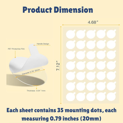 350 pcs Double Sided Sticky Dots –Easy to Peel Sticky Dots,Clear Removable Sticky Tack Double Sided Tape Dots for Crafts, Posters, Balloons, and DIY Projects