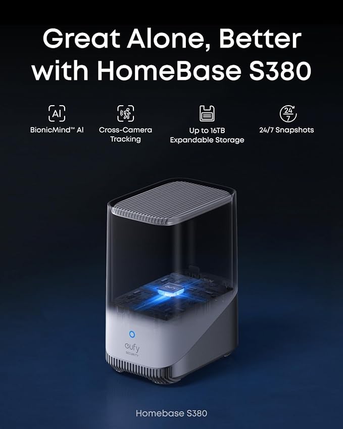 eufy Security eufyCam S4 2-Cam Kit, Solar Security Camera Wireless Outdoor, Triple Lens Bullet-PTZ Cam, 4K UHD, 360° Pan and Tilt, Auto Track, 8× Hybrid Zoom, Color Night Vision, Expandable Storage