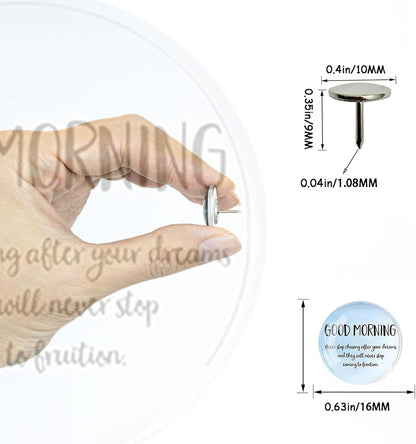 24Pcs Decorative Push Pins,Decorative Thumb Tacks for Bulletin Board, Cork Board Thumbtacks,Photos Wall Maps,Cute Thumbtack for Cubicle Decor,Classroom Decor,and Office Decor(Motivational-Moring)