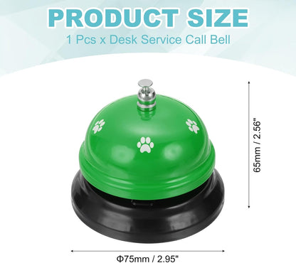 uxcell Desk Service Call Bell, 2.95 Inch Metal Dinner Service Bell Ring for Hotel Restaurant Reception Area and Wedding Party Events, Green
