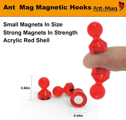 Ant Mag Magnetic Push Pins 48pcs Strong Whtieboard Pins Magnets Perfect Use for Map Fridge Kitchen Home Office Classroom