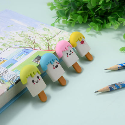 24 Pack Ice Cream Erasers for Kids, 3D Erasers for Boys and Girls, Fun Take Apart Erasers for School Supplies Prize Gifts Party Favors