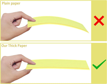 Yellow Index Cards 3x5, 200 Pack, Ruled Index Cards, Flash Cards for Studying, Heavy Note Cards for Office, Home and School, 4 Packs of 50