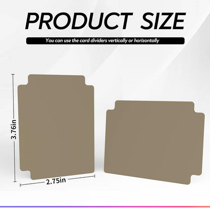 ZLCA 50 Piece Trading Card Dividers, Page Dividers with Tabs, Plastic Separator for Storage Box Record Games Sports Cards, 2.75 x 3.76 Inch (Brown)