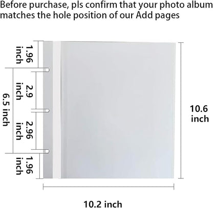 Vienrose Photo Album Self Adhesive Refill Pages for 11x10.6 inch Photo Album (10 Sheets/ 20 Pages)