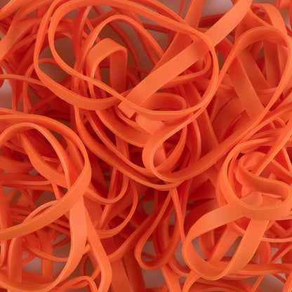 JAM PAPER Durable Rubber Bands - Size 64 - Orange Multi-Purpose Rubberbands - 100/Pack