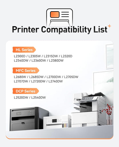 TN660 Toner Cartridge Replacement Compatible for Brother TN-660 TN630 TN-630 HL-L2380DW HL-L2320D HL-L2340DW DCP-L2540DW MFC-L2700DW MFC-L2720DW HL-L2300D HL-L2360DW DCP-L2520DW Printer Black 2-Pack